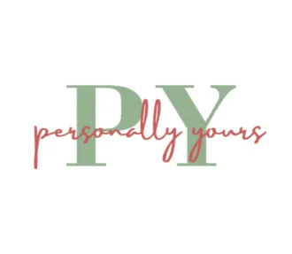 Personally Yours brand identity and custom embroidery details