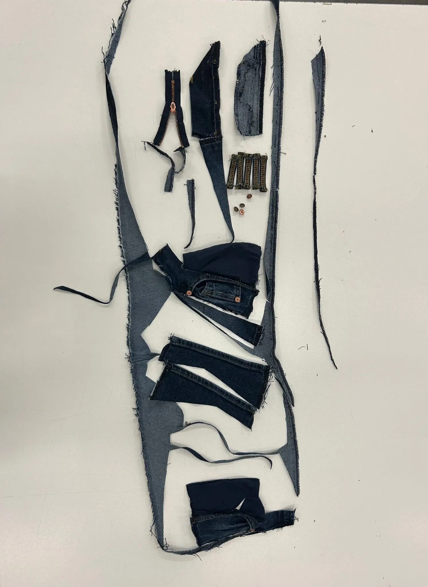 Zero waste pattern cutting for the Denim Dusk Poncho